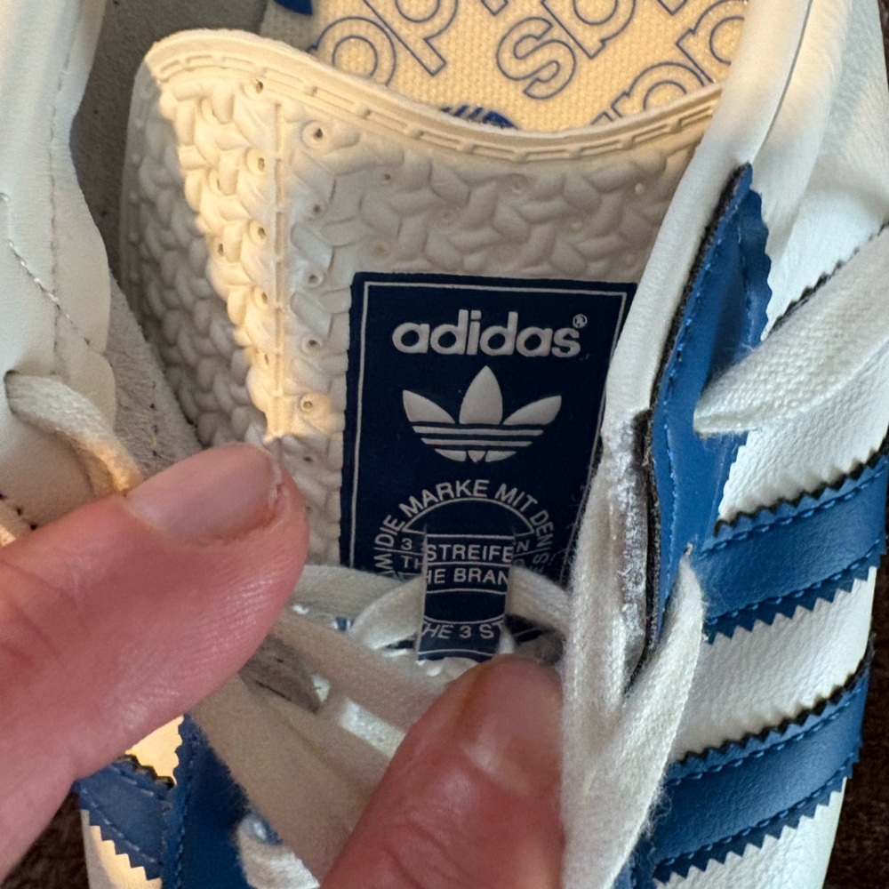 Adidas Men’s size 9.5 Spezial 3 Stripe shoes Leather Blue/White New WO Tags! - Picture 7 of 10